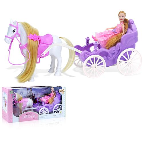 Dreamy Carriage Princess Doll with Horse Carriage Model No.686-805