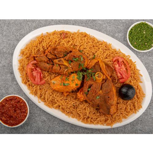 طبق كبسة لحم