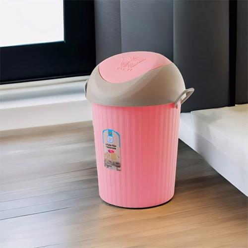 Trash Can with Lid Pink Model No.K1497-98