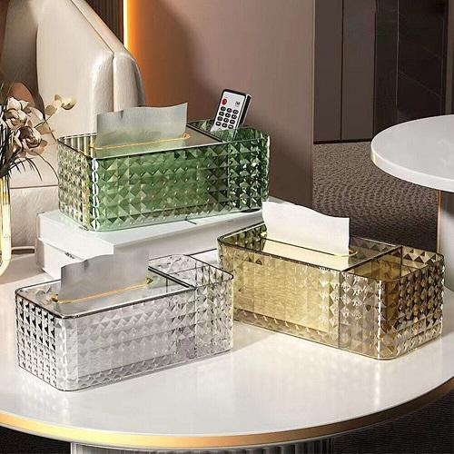 Tissue Box Holder for Desktop Square Gold Model No.CHN161