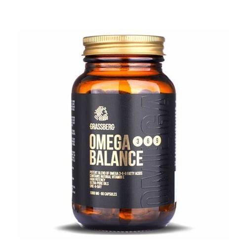 Grassberg Omega3 6and9 for Memory Support and Cholesterol Accumulation Prevention 1000mg 60Capsules