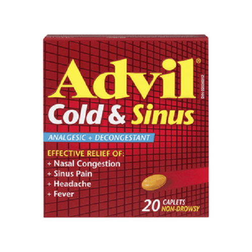 Advil Cold and Sinus Analgesic and Decongestant 20Caplets