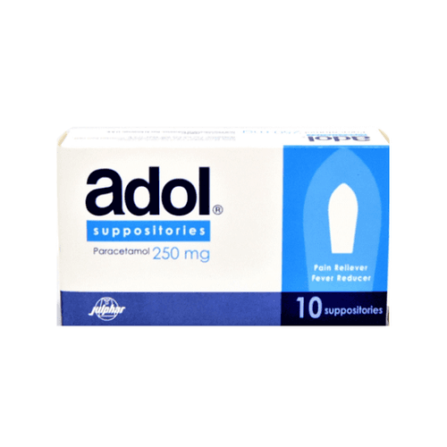Adol 250mg for Pain Reliever and Fever Reducer 10Suppositories