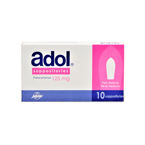 Adol 125mg for Pain Reliever and Fever Reducer 10Suppositories