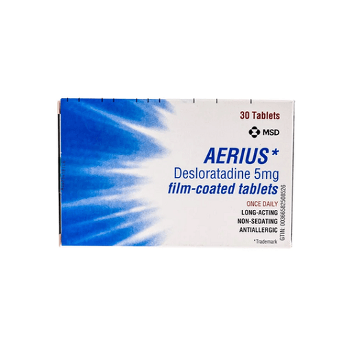 AERIUS 5mg for Relief Allergic Symptoms 30Film Coated Tablets