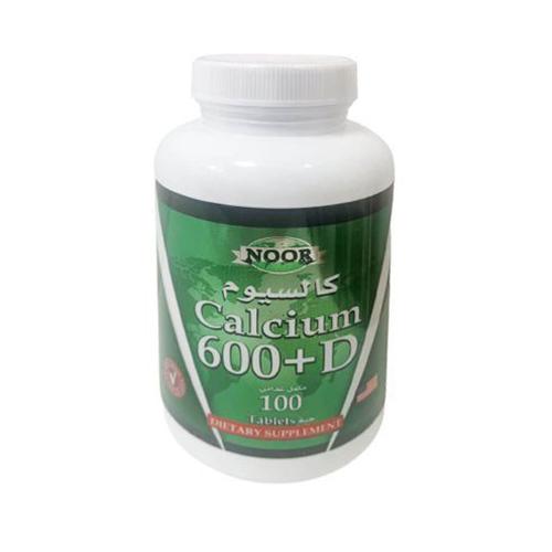 Noor Calcium 600 Plus Vitamin D Dietary Supplement 100Tablets 