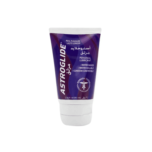 Astroglide Personal Lubricant Real Pleasure Lasts Longer Water Based Water Soluble Condom Compatible 35ml
