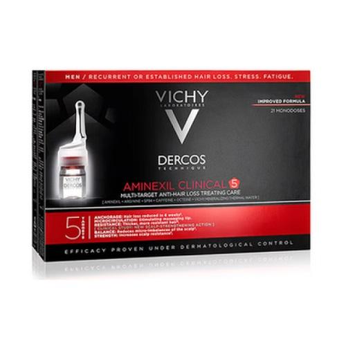 Vichy Dercos Aminexil Clinical 5 Men Anti Hair Loss Treatment 6ml 21Monodose