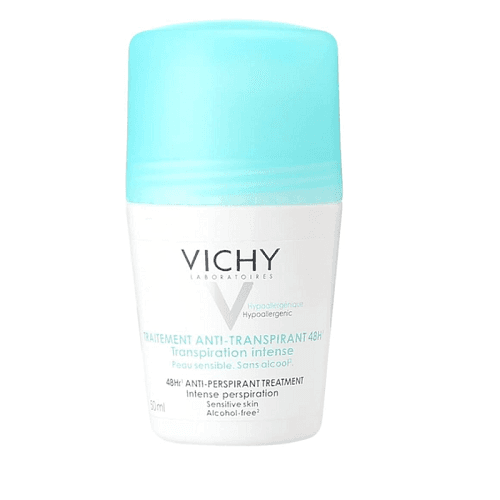 Vichy 48Hrs Anti Perspirant Treatment Intense Perspiration Sensitive Skin Alcohol Free 50ml