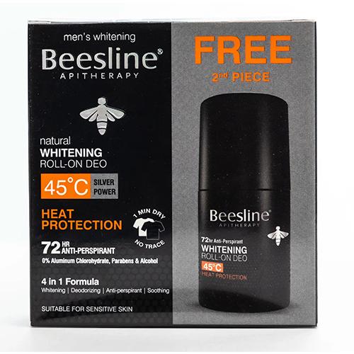 Beesline Men Heat Protect Deo Roll 50ml 1+1Free