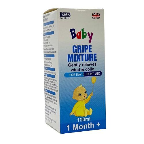Bells Baby Gripe Mixture Gently Relieves Wind and Colic for Day and Night Use 100ml 