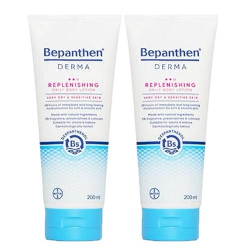 Bepanthen Derma Replenishing Body Lotion for Very Dry and Sensitive Skin 200ml 1+1Free