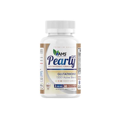 AMS Pearly Glutathione 1500mg for Whitening Lightening and Unifying Skin Tone 60Capsules