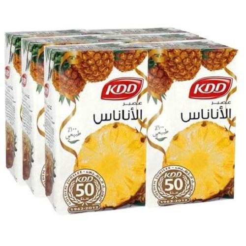 كي دي دي عصير الاناناس 250مل 6حبة
