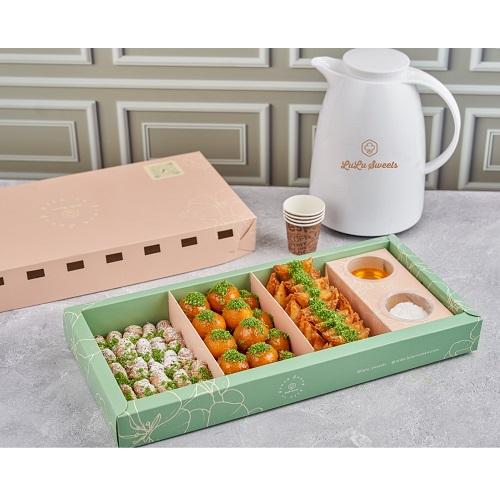 Om Dhari Sweet with Arabic Coffee Thermos