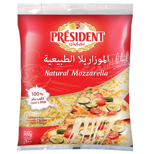 بريزيدن جبنة موزاريلا مبشورة 900جم