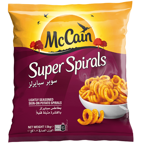 McCain Super Spirals Skin on Seasoned 1.5Kg