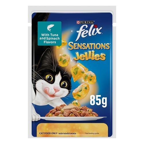 بيورينا فيلكس سينسيشن تونة و سبانخ 85جم