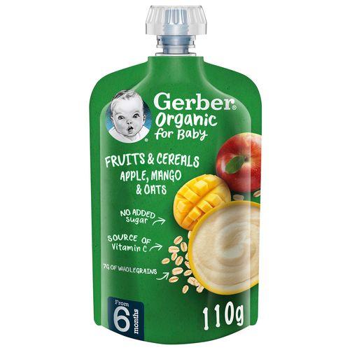 Gerber Organic Apple Mango and Oatmeal 110g