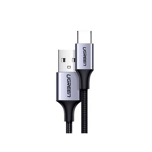 يوجرين كابل USB الي Type C نايلون مضفر اسود 2م رقم.10902