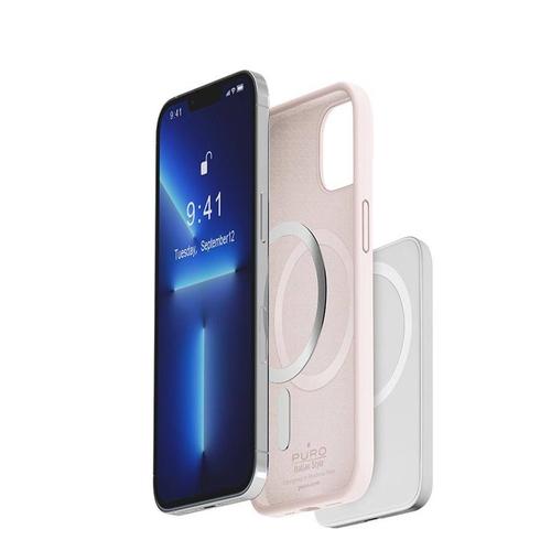 Puro iPhone 13 and 14 Icon Case Magsafe Dusty Pink No.14034