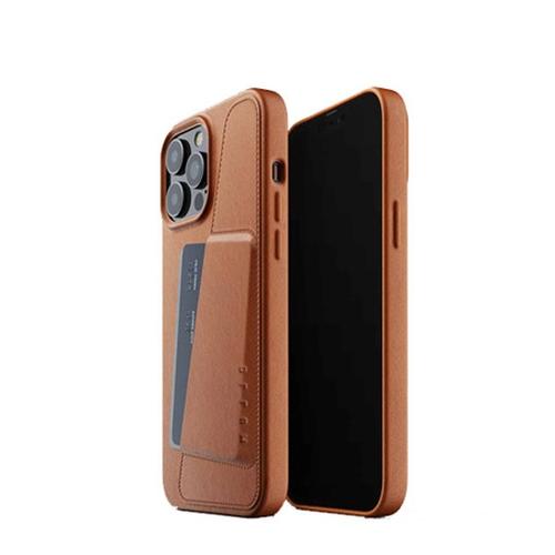 Mujjo iPhone 13 Pro Max Full Leather Wallet Case Tan No.12490