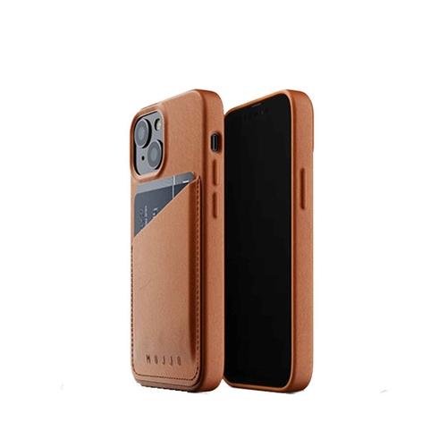 Mujjo iPhone 13 Full Leather Wallet Case Tan No.12496