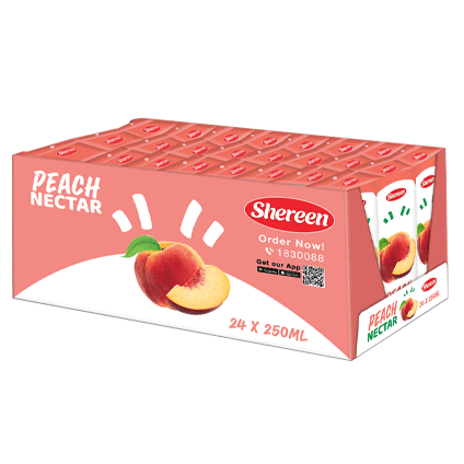 Shereen Peach Juice 250ml 24Pcs 1Carton