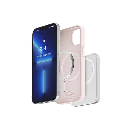 Puro Icon Magsafe iPhone 14 Pro Silicone Case Rose No.14051