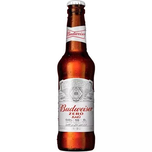 Budweiser Zero Non Alcoholic Barley Beverage glass 330ml 