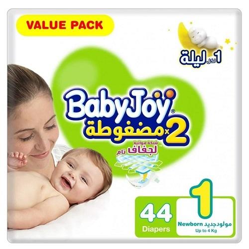 Babyjoy Compact Baby Diapers Size1 from Newborn to4Kg 44Diapers