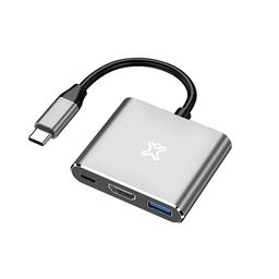 اكستريم ماك Type C هب 3فى1 فضي موديل رقم.XWH-HUB3-13