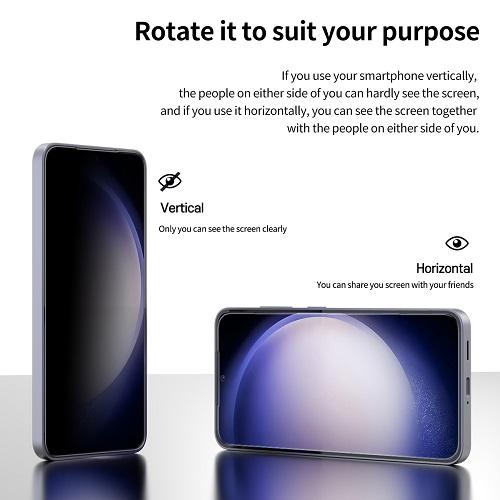 Araree Core Glass Screen Protector for Samsung Galaxy S24 Privacy Black Model No.S24-ICOR-PV