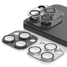 Araree Camera Lense Protector Tempered Glass with Metal Base for iPhone 15 Pro and 15 Pro Max Black Model No.IP23P-MBCSUB-BK