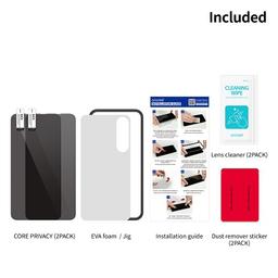 Araree Core Glass Screen Protector for Samsung Galaxy S24 Privacy Black Model No.S24-ICOR-PV