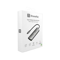 اكستريم ماك Type C موزع 6فى1 فضي موديل رقم.XWH-HUB6-13