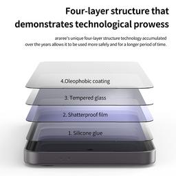 Araree Core Glass Screen Protector for Samsung Galaxy S24 Privacy Black Model No.S24-ICOR-PV
