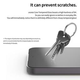 Araree Core Glass Screen Protector for Samsung Galaxy S24 Privacy Black Model No.S24-ICOR-PV