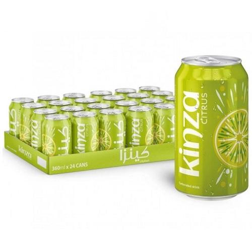 Kinza Carbonated Drink Citrus Flavor 360ml 24Pcs