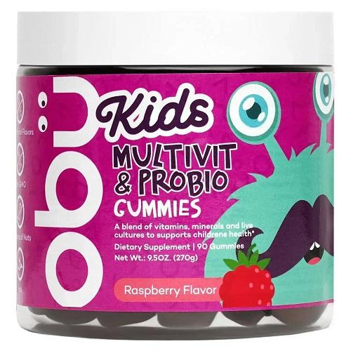Obu Kids Multivitamin and Probio Gummies Raspberry Flavor 90Pcs 270g