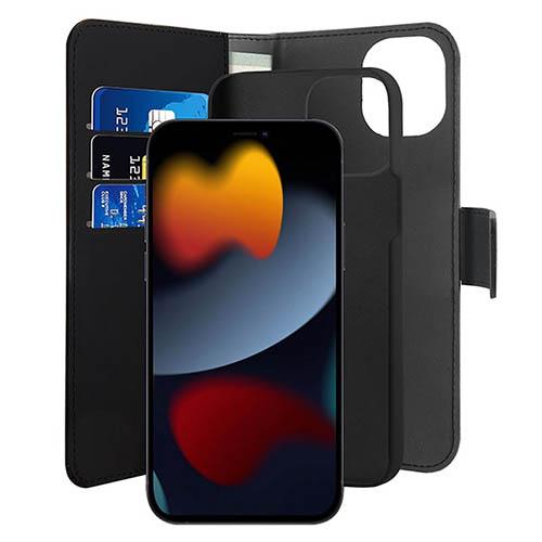 Puro iPhone 13 2in1 Magnetic Wallet Case Black No.13114