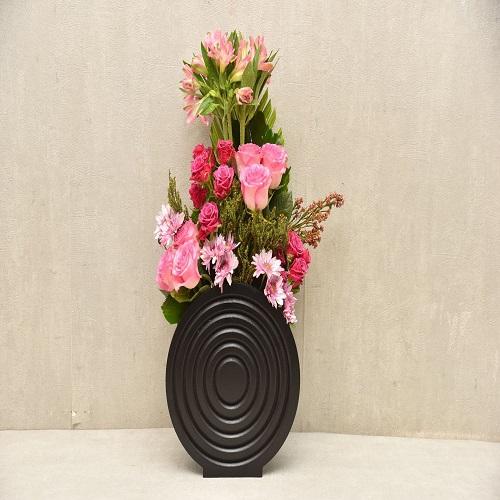 Flower Round Wood Decor with Card Printing Model No.RS73 