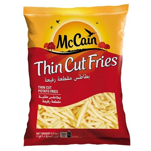 McCain Frozen Thin Cut Fries 2.5Kg