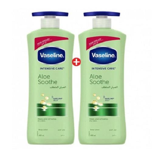 Vaseline Body Lotion Aloe Soothe 400ml 2Pcs