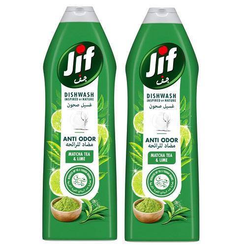 Jif Dishwashing Liquid Anti Odor Matcha Tea and Lime 670ml 2Pcs