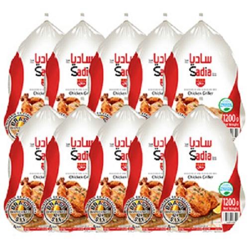 ساديا دجاج مجمد بدون احشاء 1.2كجم 10حبة