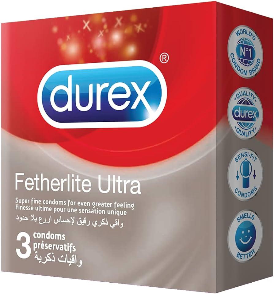 Durex Featherlite Ultra Super Fine Condoms for Extra Feeling 3Condoms