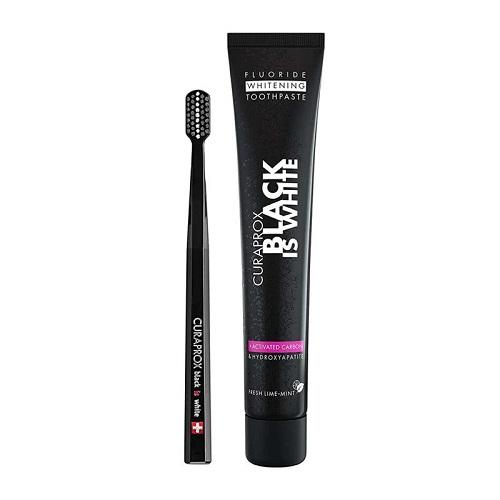Curaprox Black is White Fluoride Toothpaste + Toothbrush