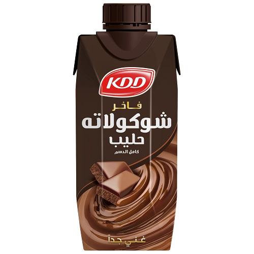 كي دي دي بريميوم حليب كامل الدسم بنكهة الشوكولاتة بدون سكر 250مل