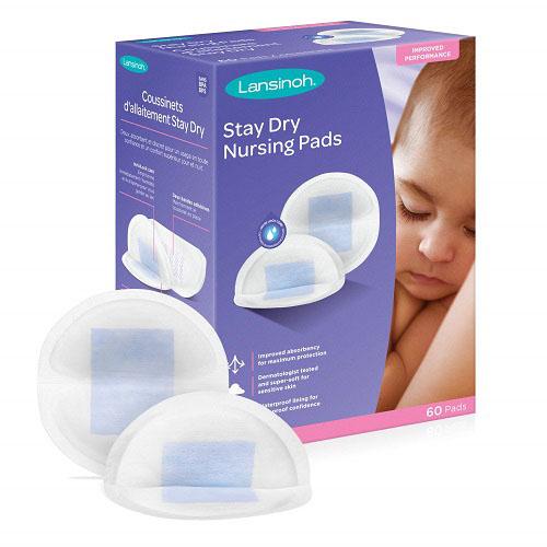 Lansinoh Stay Dry Disposable Nursing Pads for Breastfeeding 60Pcs